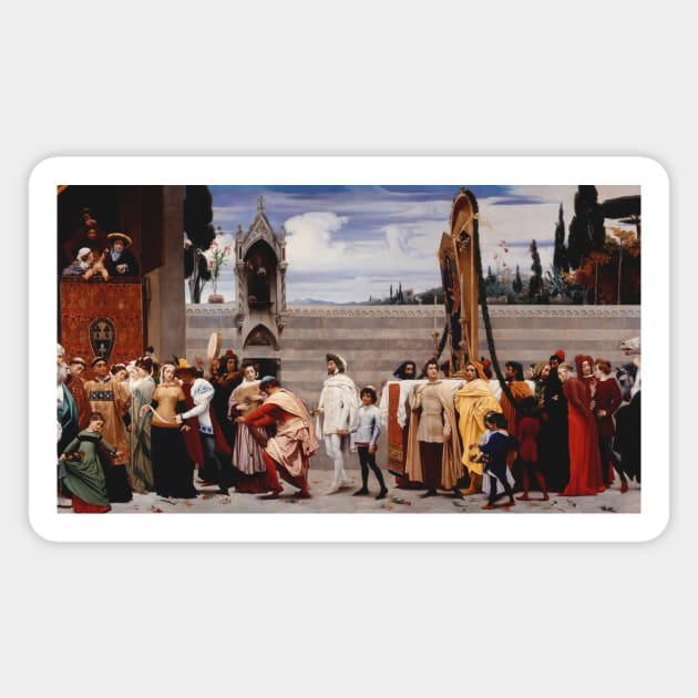 Cimabue's Madonna Carried in Procession by Frederic Leighton, Magnet by Classic Art Stall